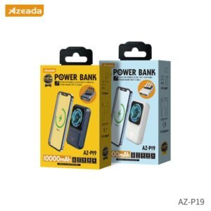 Product: AZ-P19 – 10000mAh Power Bank with Built-In Cable